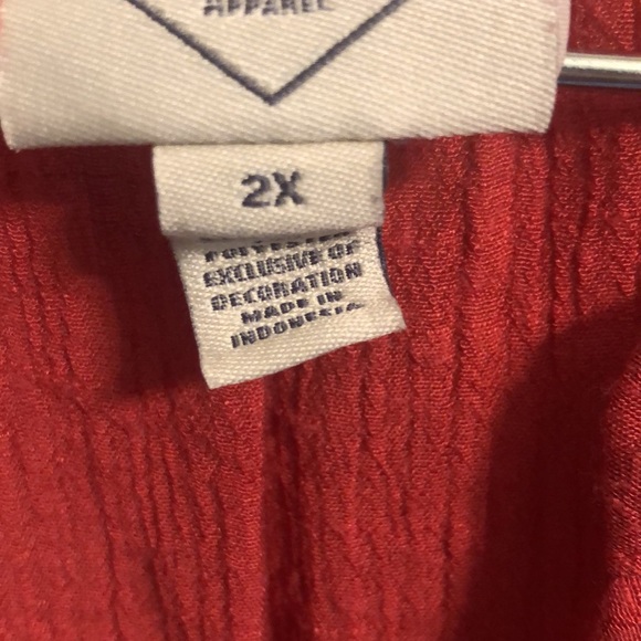 Women’s Vintage style St John’s Bay Rayon top 2x - Picture 4 of 6